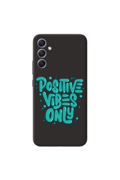 Other Samsung A15 5G Positive Vibes Only Black Colored Silicone TPU Θήκη