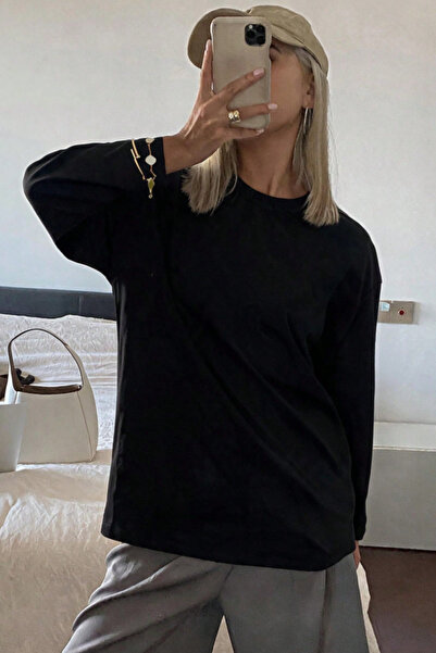 COOL TARZ Women's Oversize Basic Long Sleeve T-Shirt 100% Cotton Single Jerse...