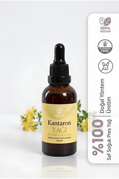 AROVİA St. John's Wort Oil Natural St John's Wort Oil in Glass Bottle with Dr...
