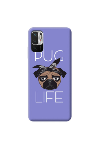 Other Xiaomi Redmi Note 10 Pro 5G Pug Life Purple Colored Silicone TPU Θήκη
