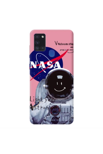 Other Samsung A21S Vacuum State Pink Colored Silicone TPU Θήκη