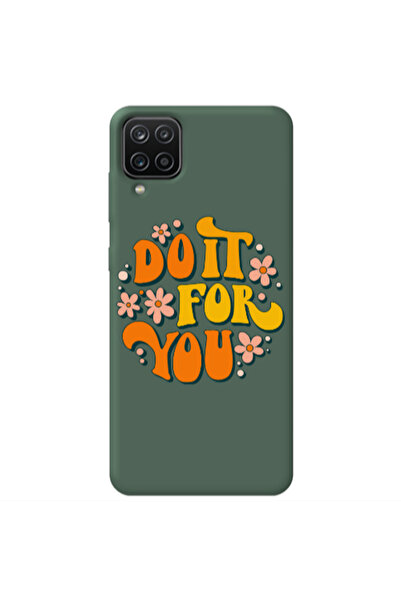 Other Samsung A12 Do it For You Dark Green Colored Silicone TPU Θήκη