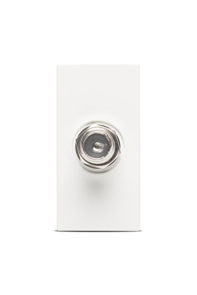 ELBİ Μόντα Βάις, Υποδοχή τηλεόρασης F plug 1M, ματ λευκό, Ελμπί