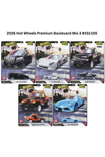 HOT WHEELS Bulevard Premium 2026 Dash # 151-155 Mix 3 Set de 5 - NOU