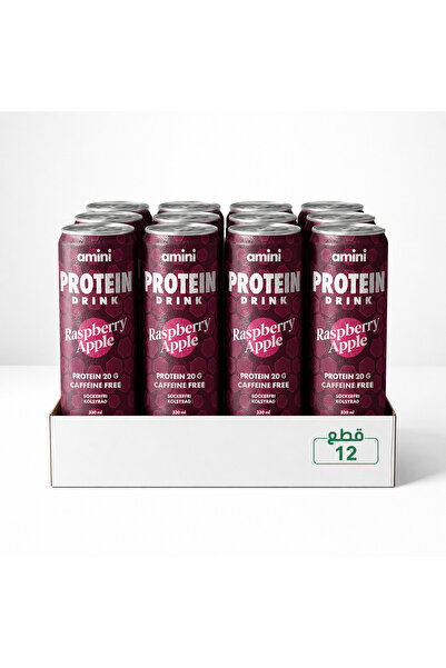 amini Bact Aminy Gasated Protein Drink with Raspberry and Apple Flavor 330 ml...