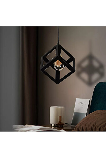 Neon Single Cube Pendant Chandelier
