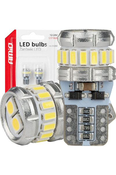 AMIO Λάμπες Αυτοκινήτου & Μοτοσικλέτας T10 / W5W Canbus LED 6000K Ψυχρό Λευκό...