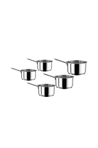 Arian Set 5 ibrice inox, fund dublu, Arian, cantitate 1 litru, 1,5 litri, 2 l...
