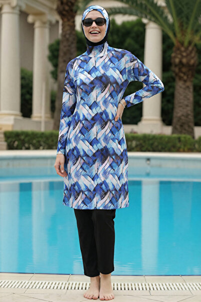 armonika 3-Piece Set Half Fisherman Low Shoulder Open Shoulder Lycra Fabric B...