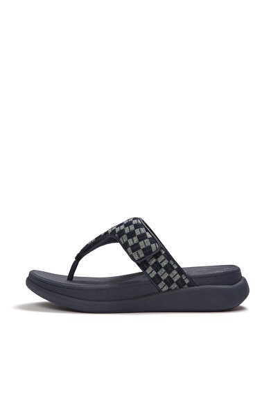 Fitflop F Mode Go Checkerboard Denim Toe Post Sandals For Womens
