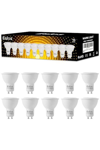 OEM Set de 10 becuri LED GU10 E12, 6W, 600 lm, Lumină caldă 3000K, 120 °   An...