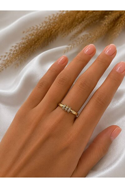 XUPING JEWELRY 14K Kuyumcu Model Taş Detaylı Xupıng Çelik Yüzük