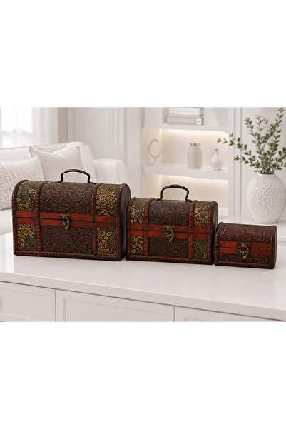 Banum Luxury Antique Vintage Style Stylish Handcrafted 3-Piece Decorative Che...