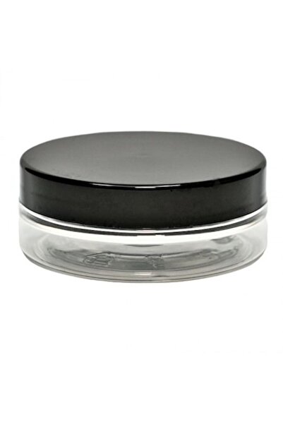 OEM Recipient cosmetic, cutie transparentă, capac negru, 50ml