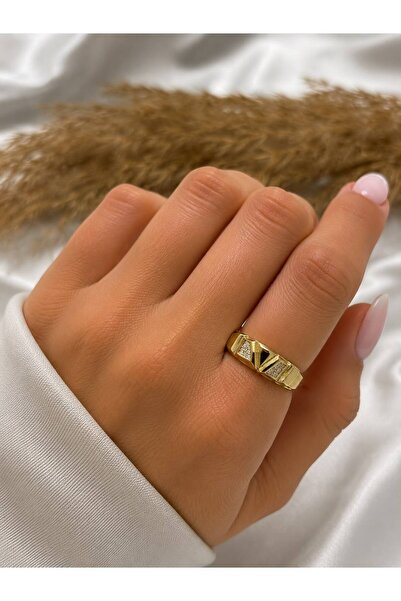 XUPING JEWELRY 14K Kuyumcu Model Taş Detaylı Xupıng Çelik Yüzük