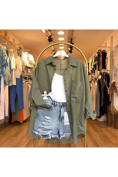 Lrscollection Cotton Linen Oversized Shirt