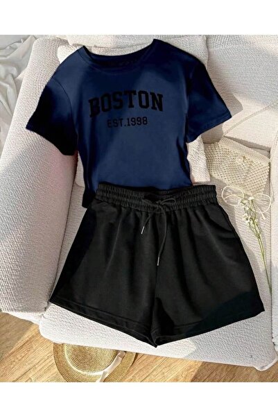 ship master Summer Collection New Arrival T-Shirt & Shorts Set Printed Patter...