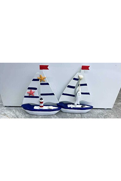 Tradesor Διακοσμητικό Souvenir Καραβάκι - Σετ 2 τεμάχια - L2026-27AB - 125559