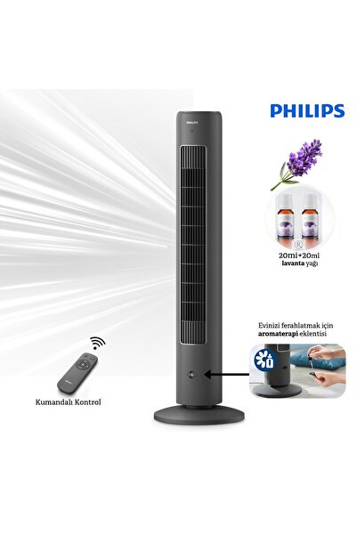 Philips Koku Özellikli Uzaktan Kumandalı 5000 Serisi Kule Tipi Vantilatör Zam...