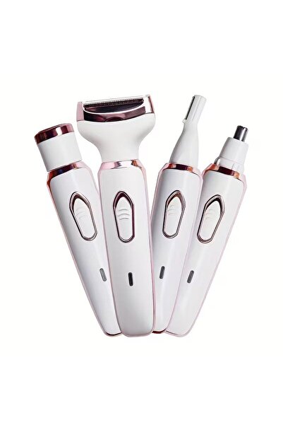 Choice WHITE 4-in-1 Rechargeable Electric Lady Shaver Set - 500mAh Portable W...