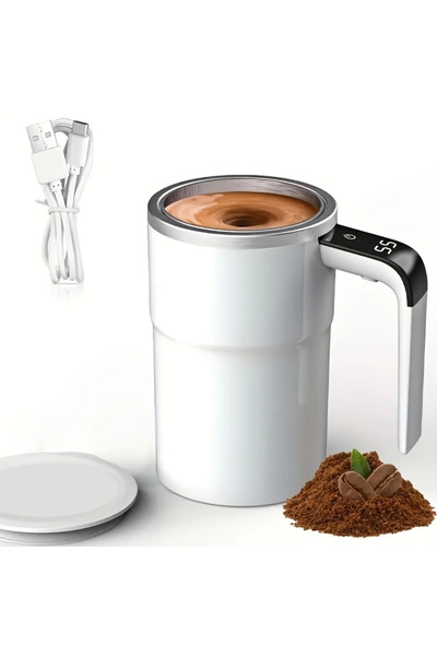 choice2 3.7V WHITE Automatic Mixing Cup Rechargeable Portable Coffee Electric...