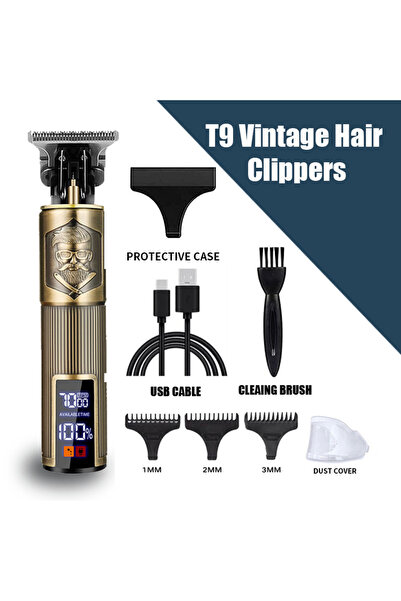 Choice11 068-BeardMan 2025 Vintage T9 Hair Clipper /Accessories | USB Fast Ch...