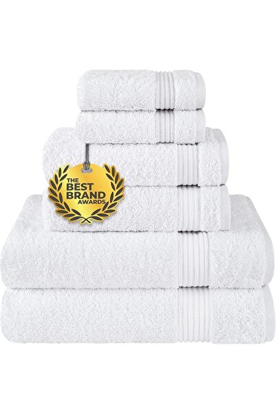 Cotton Paradise طقم مناشف حمام من القطن التركي 100%، 6 قطع، سميك، كبير الحجم،...