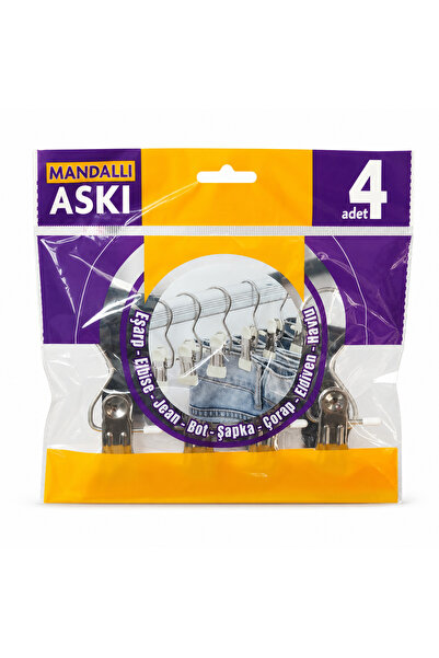 Magiclady 4-Piece Metal Hanger with Latch |   Pants, Skirts, Socks, Hats, and...