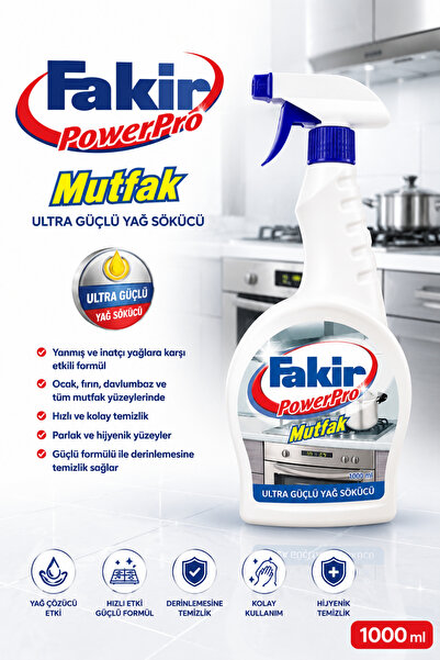 Fakir Powerpro Yağ Sökücü Mutfak 1000Ml Ultra Güçlü Yağ Çözücü Mutfak Temizle...