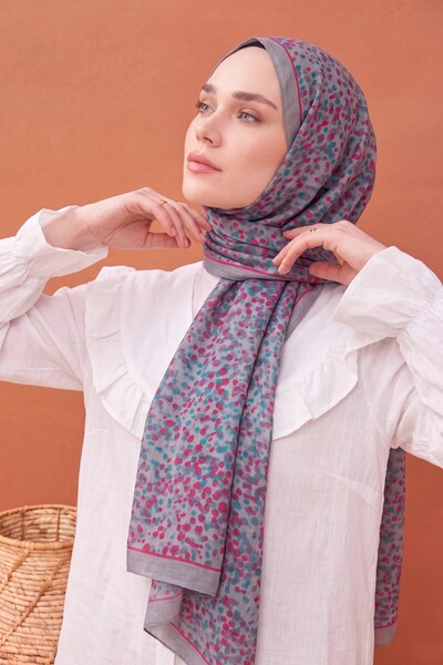 Silk Home Riva Shawl Tencel Secret Garden Silver