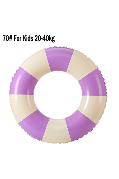 Choice10 purple 70 Inflatable Vintage Striped Pool Float Swimming Ring for Ad...