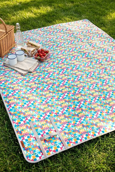 HAMUR Sıvı Geçirmez Katlanabilir 150x175 cm Bahçe Park Piknik Örtüsü Kamp Pla...