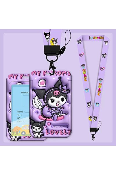 Choice5 B10 Disney Women's Lanyard Card Holders Cartoon 3D Expansion Card Cas...