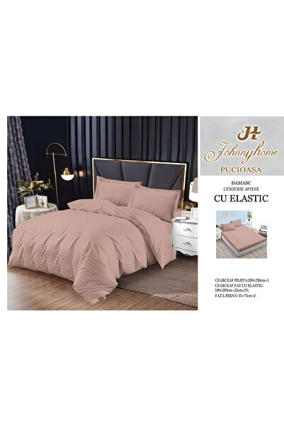 naniland.ro Damask Duvet Cover Set 2 Persons 4 Pieces with Stretchy 180x200 c...