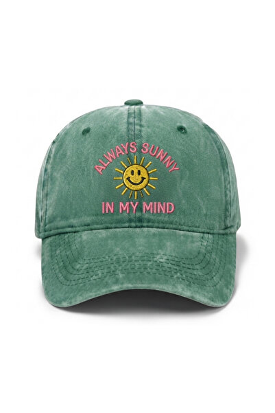 Tresore قبعة بيسبول مطرزة قابلة للغسل بتصميم "Always Sunny In My Mind" / قبعة...