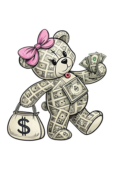 MegaSticker Medicorated Teddy Bear Sticker for Car, Motorcycle, Helmet, Lapto...