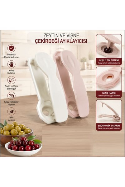 M3DECORİUM Green Olive Cherry Pitter Seed Remover Seed Separator Dumper Suitable for All Paints