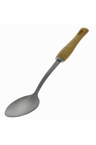 De Buyer Lingura de bucatarie, de Buyer, Lemn/Inox, 33.5 cm, Gri/Bej