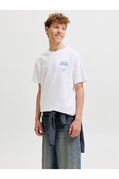 Jack & Jones Junior Tricou cu imprimeu pe spate pentru băieți