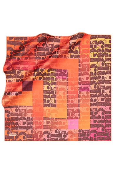 Cacharel Light Orange 90X90 Silk Twill Scarf