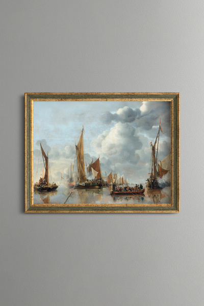 epiqart Sea Parade - Vintage Patterned Painting - Fine Model