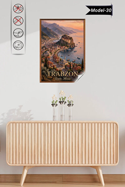 Akıllı Kağıt Türkiye İller Tablo - Poster Trabzon (Model-30)