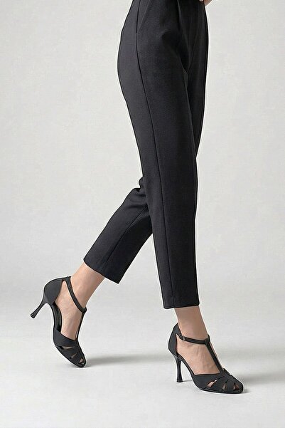 Gökhan Talay Princess Women's Classic Heeled Shoes Black Suede