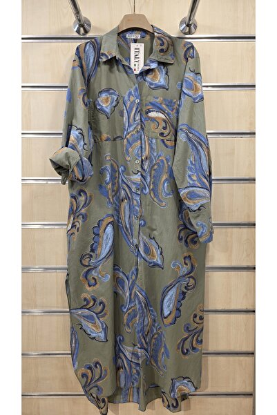 Park Moda Italian Dress 100% Cotton Shawl Pattern