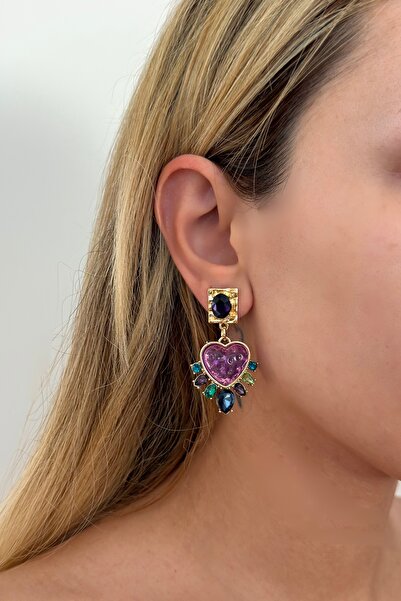 Lavian Accessories Royal Heart Gold Küpe