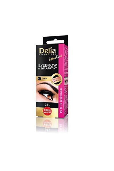 Delia Τζελ Βαφής Φρυδιών & Βλεφαρίδων #   1.0 Μαύρο 2x15ml
