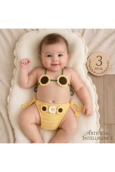 hobilanka Hand Knitted Baby Bikini "Please Note the Size Measurements"