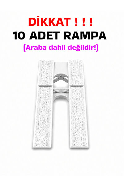 Tech Trade 1:64 Scale Car Ramp - White - with Rubber Tracks - 10 Pieces