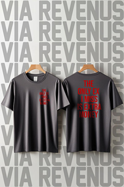 Vordevia The Only Ex I Miss Is Extra Money Printed Loose Fit 100% Cotton Men'...