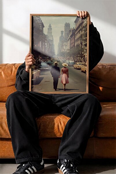 Postifull City Streets Poster, Wooden Framed Poster, Old Money Series, No:113238